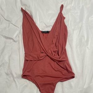 Pink bodysuit top
